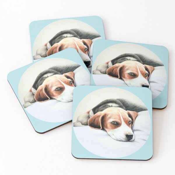 Item preview, Beagle Pencil Drawing (blue) designed and sold by SandraWarmerdam.