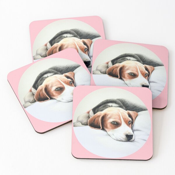 Item preview, Beagle Pencil Drawing (pink) designed and sold by SandraWarmerdam.