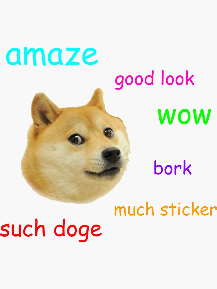 Doge Sticker for Sale by JustMemes