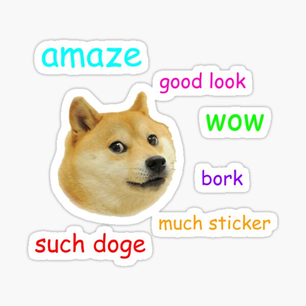 Doge Meme Stickers Redbubble - yos dog roblox