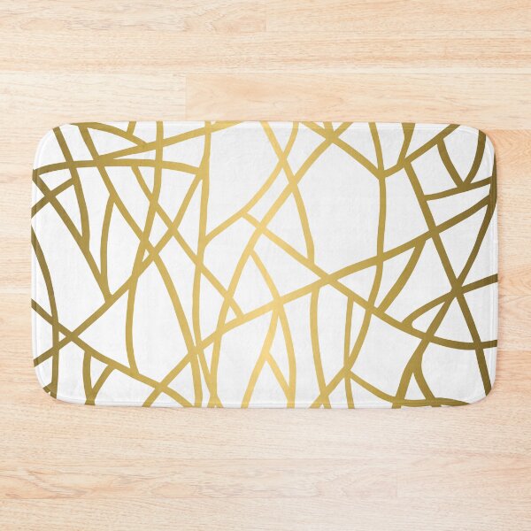 Item preview, Abstract Triangles - Gold on White designed and sold by Lynne Adams.