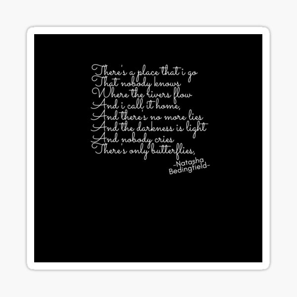 I've Got a Pocket Full of Sunshine Lyrics Print / Natasha 