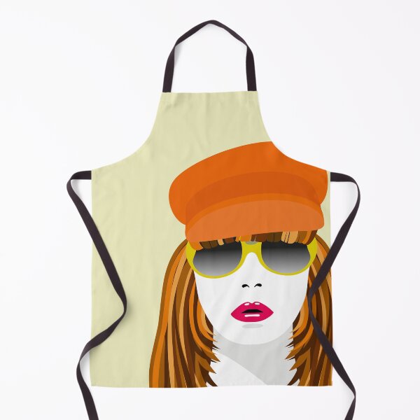 Item preview, 80's Boho Woman wearing Baker Boy Cap. Retro Vintage Fashion Illustration. designed and sold by DDoodleDesigns.