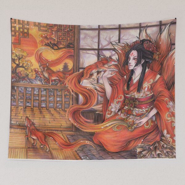 Item preview, Inari - Japanese fox goddess designed and sold by ZadzeneaArt.