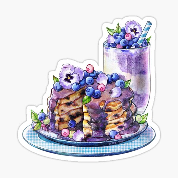 Item preview, Blueberry Breakfast: Pancakes and Smoothie designed and sold by DesignsBySloan.