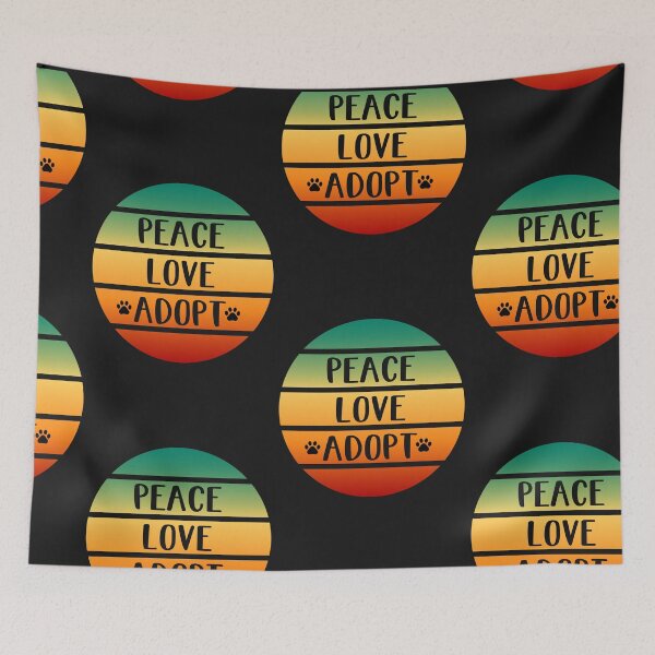 Item preview, Peace Love Adopt designed and sold by SportyDogShop.