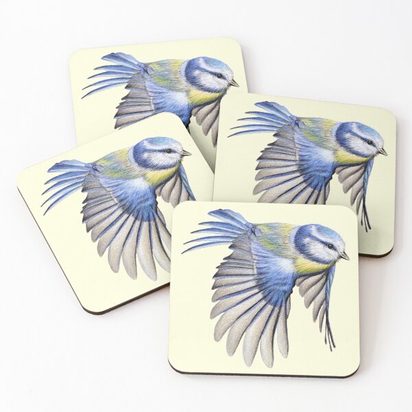 Item preview, Blue Tit Coloured Pencil Drawing (light yellow) designed and sold by SandraWarmerdam.