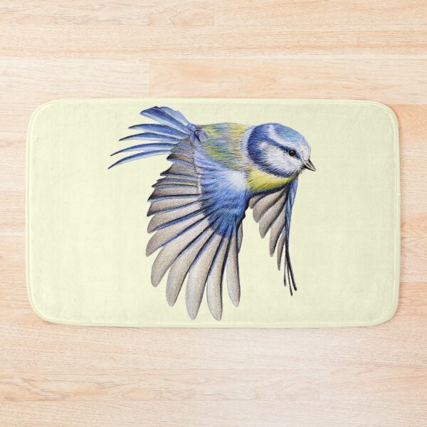 Item preview, Blue Tit Coloured Pencil Drawing (light yellow) designed and sold by SandraWarmerdam.
