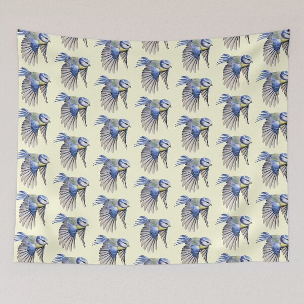 Item preview, Blue Tit Coloured Pencil Drawing (light yellow) designed and sold by SandraWarmerdam.