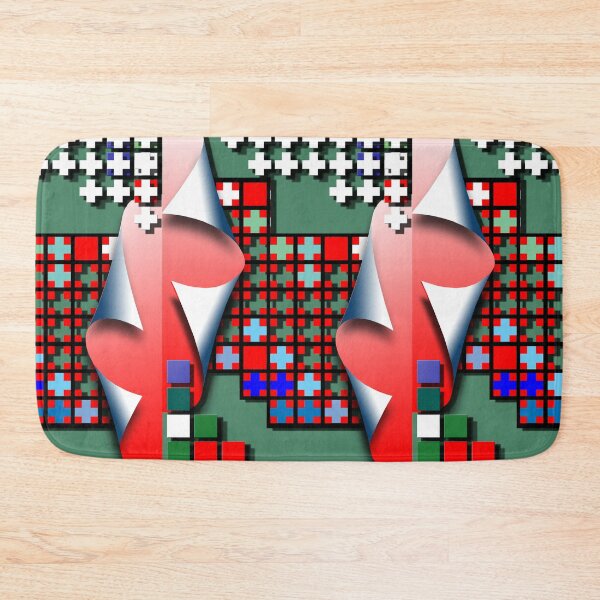 Item preview, Square, (112) (black, white, red, green, blue,) decorative, digital, colorful, abstract, designed and sold by Paszkan.