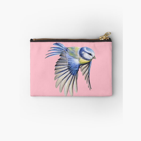 Item preview, Blue Tit Coloured Pencil Drawing (pink) designed and sold by SandraWarmerdam.