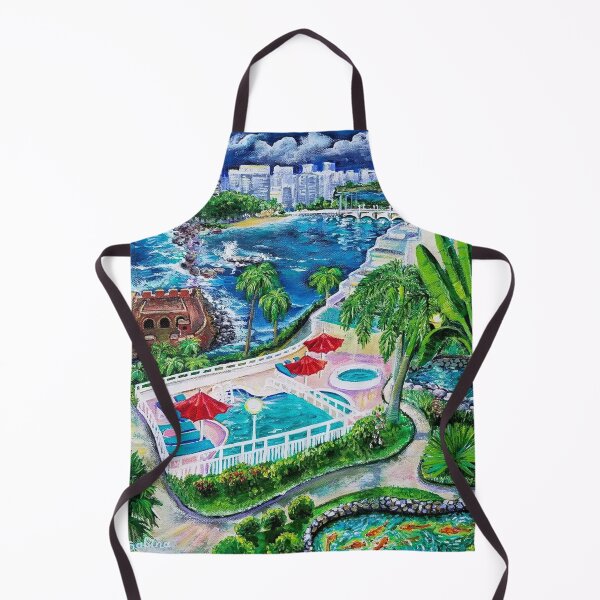 Item preview, San Geronimo, Condado and Santurce view from Caribe Hilton garden, San Juan, Puerto Rico designed and sold by galina-art.