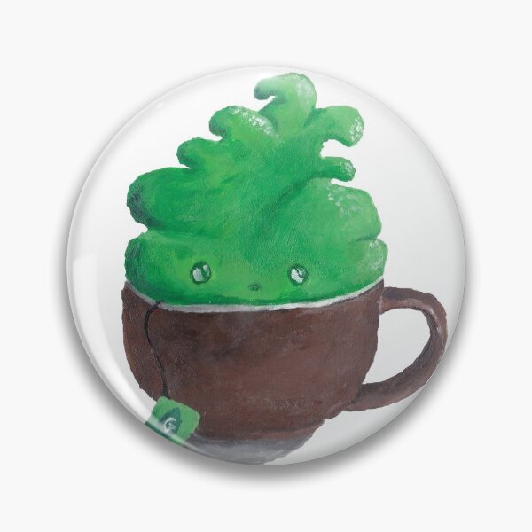Item preview, Green tea cute comfort ghost blob with shadow design designed and sold by MilesOfArt.