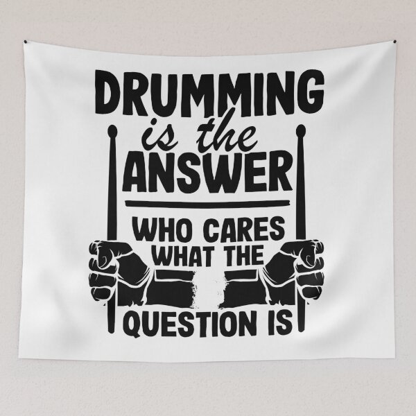 Item preview, Drumming Is The Answer Drummer Gift Drums Funny designed and sold by Stronzi.