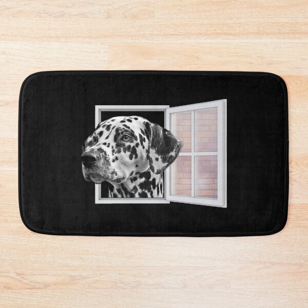 Item preview, Curious Dalmatian Dog Looking out Window - Brick Wall designed and sold by ittybittyowl.