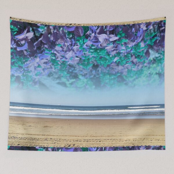 Item preview, Durban beach flowered blue  designed and sold by Weather gifts .