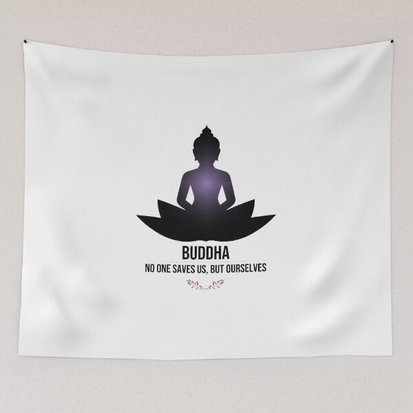 Item preview, Buddha Says No One Saves Us But Ourselves Spiritual Meditation Yoga Gift designed and sold by Digital Lama Creations.