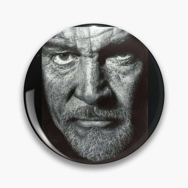 Aperçu de l'œuvre Sean Connery en noir et blanc, réalisé au stylo bic créée et vendue par isabelle cornu.