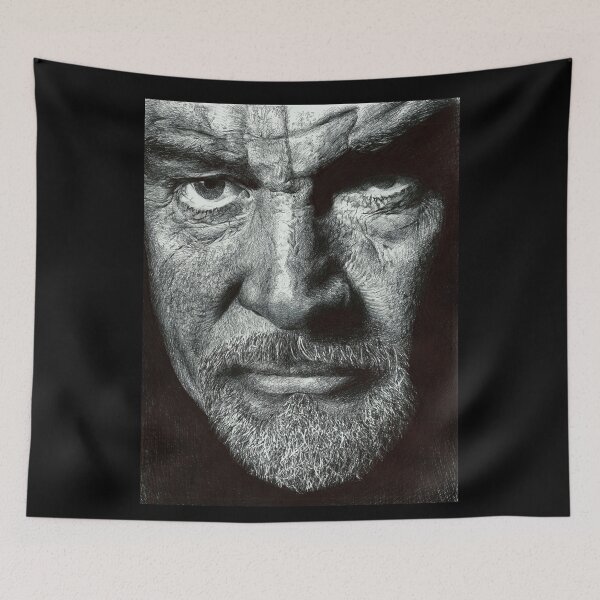 Item preview, Sean Connery in black and white, done with a bic pen designed and sold by isabelle cornu.