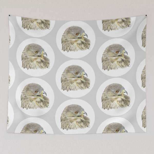 Item preview, Buzzard Coloured Pencil Drawing (grey) designed and sold by SandraWarmerdam.