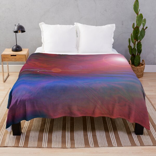 Alien Sunrise Throw Blanket