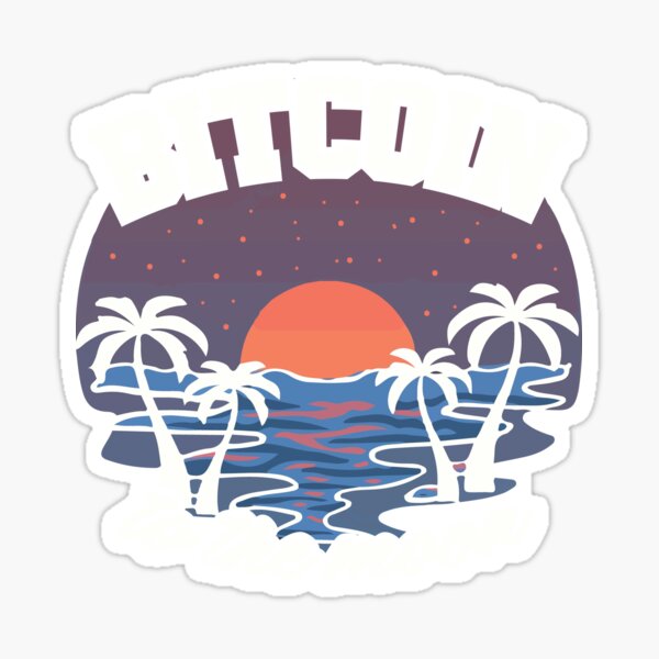 Bitcoin to the Moon, Fomo Hodl Crypto Sticker