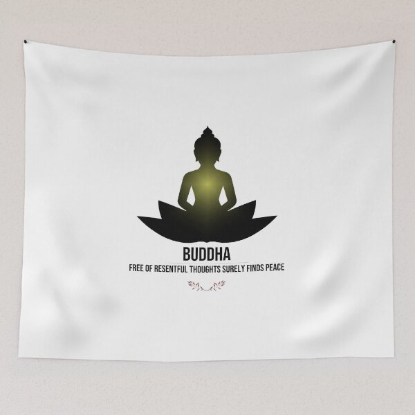 Item preview, Buddha Says Free Of Resentful Thoughts Surely Finds Peace Spiritual Meditation Yoga Gift designed and sold by Digital Lama Creations.