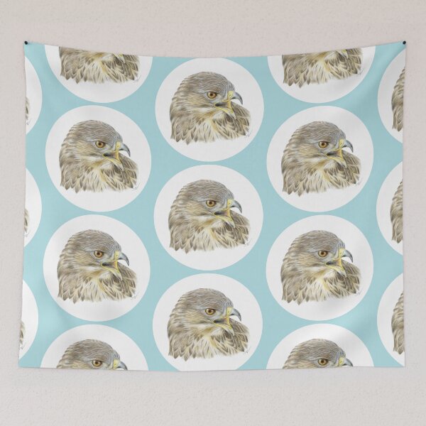 Item preview, Buzzard Coloured Pencil Drawing (light blue) designed and sold by SandraWarmerdam.