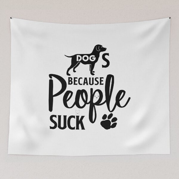 Item preview, Dogs because people suck dog lover funny vintage designed and sold by nbakash.