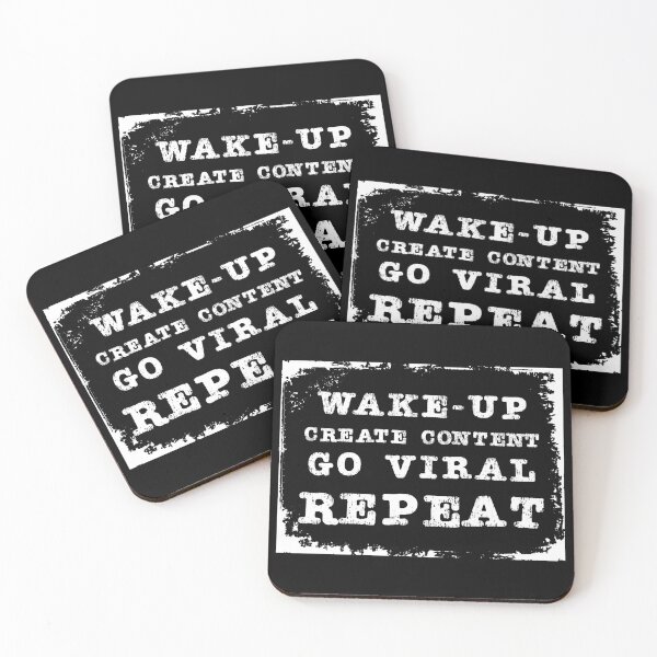 Item preview, Content Creator Quotes: Wake-up Go Viral Repeat  designed and sold by GraffitiSoup.