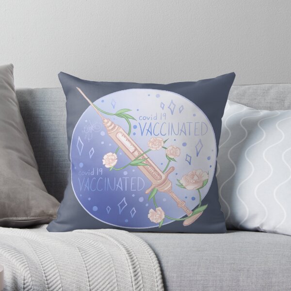Covid-19 Vaccinated Throw Pillow