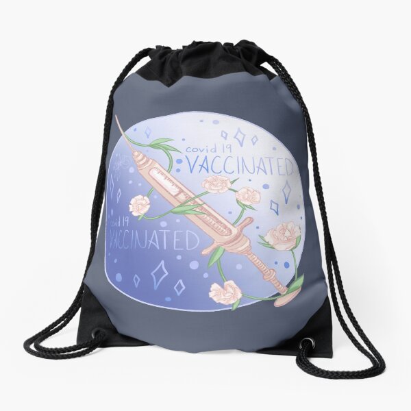 Covid-19 Vaccinated Drawstring Bag