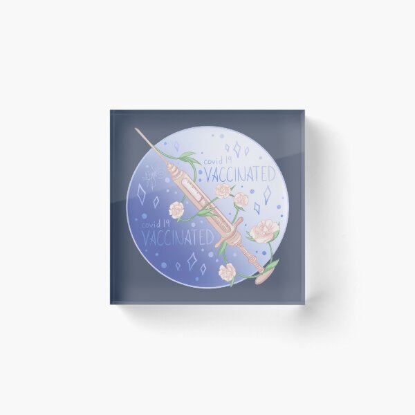 Covid-19 Vaccinated Acrylic Block