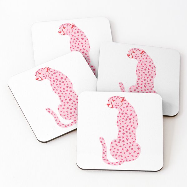 Item preview, pink and red star cheetah/leopard designed and sold by lizziesumner.