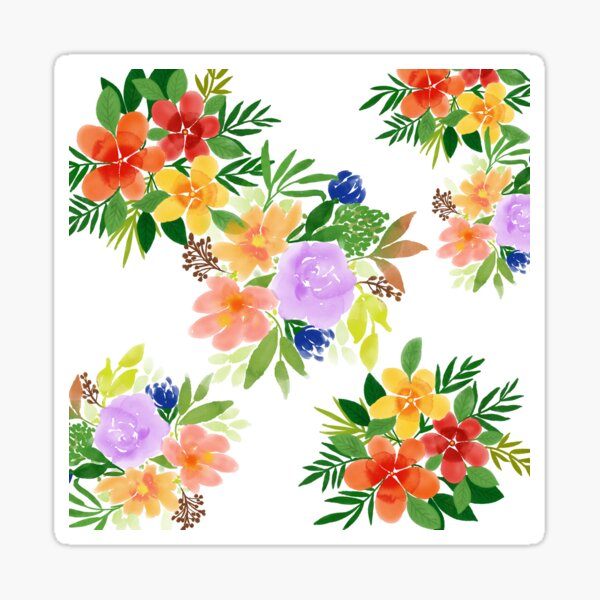 Vista previa del artículo con la obra «Flores verdes y primaverales frescas», diseñado y vendido por MissRedcliffe.