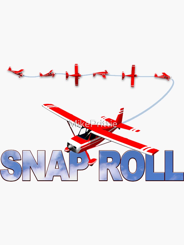 "Aerobatic Airplane Snap Roll Maneuver" Sticker for Sale by MikePrittie
