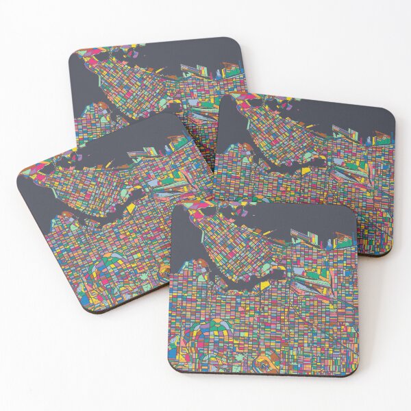 Item preview, Vancouver Map - Mosaic - 2021 Colors designed and sold by HomeCities.