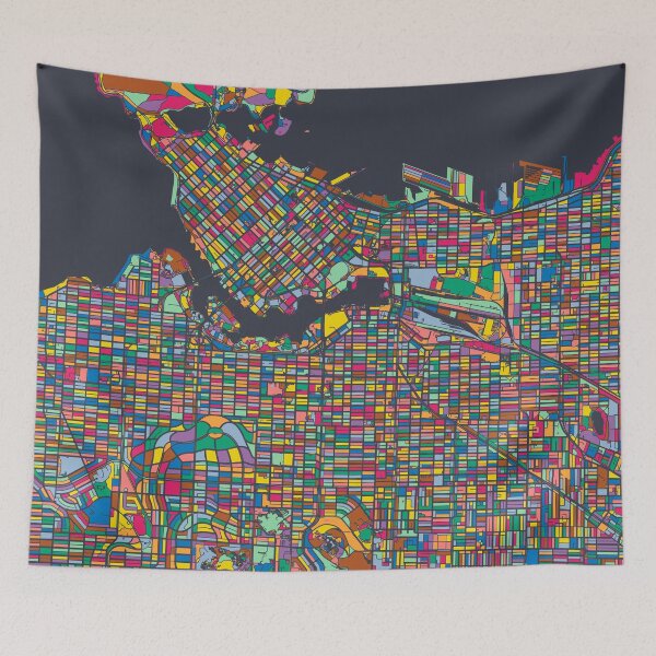 Item preview, Vancouver Map - Mosaic - 2021 Colors designed and sold by HomeCities.