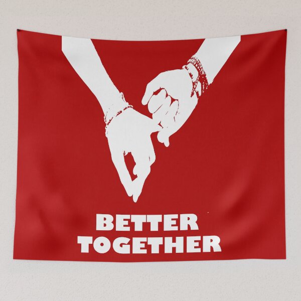 Item preview, Holding Hands Better Together Love and Friendship designed and sold by Black-and-Red.