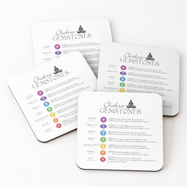 Item preview, Chakra Gemstones Poster - White 58 designed and sold by chakraplaza.