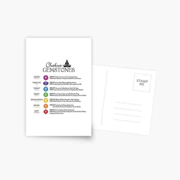 Item preview, Chakra Gemstones Poster - White 58 designed and sold by chakraplaza.