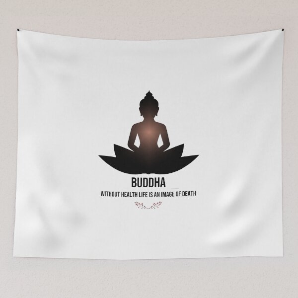 Item preview, Buddha Says Without Health Life Is An Image Of Death Spiritual Meditation Yoga Gift designed and sold by Digital Lama Creations.