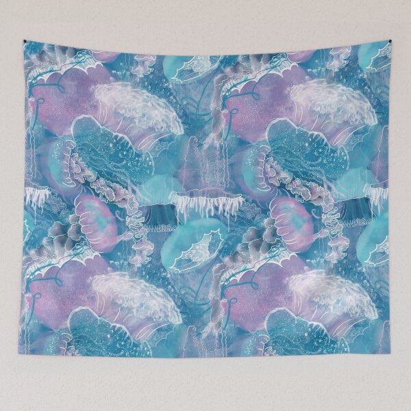 Item preview, Closely Clustered Jellies Coral Blue designed and sold by Miwhi’s Shop.