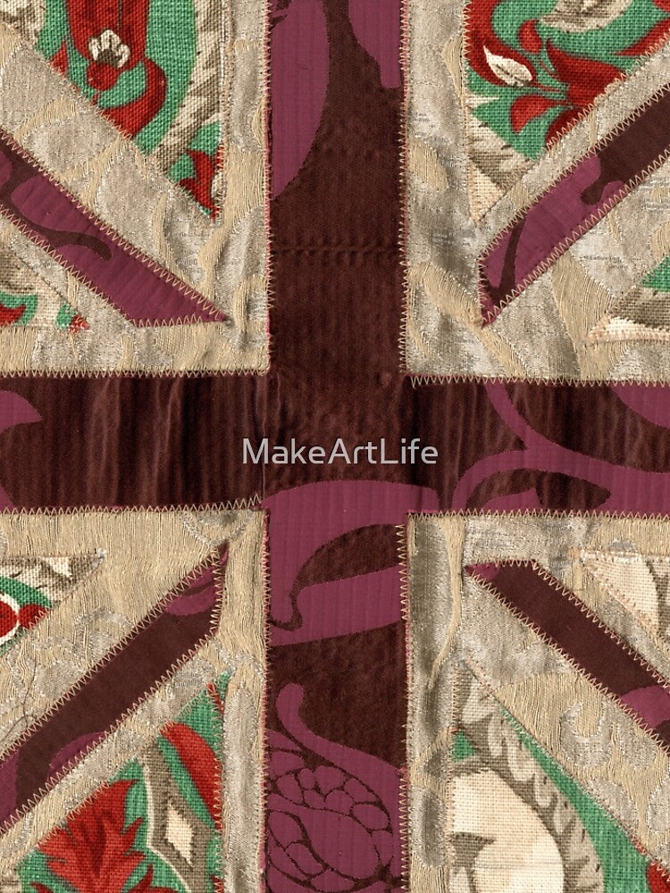 Stitched fabric Union Jack British flag Leggings for Sale by MakeArtLife