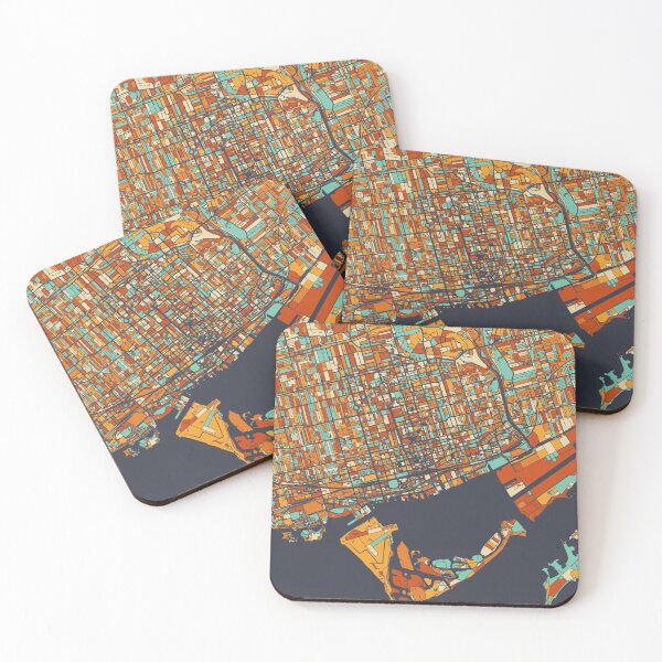 Item preview, Toronto Map - Mosaic - Retro Colors designed and sold by HomeCities.