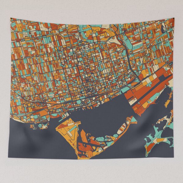 Item preview, Toronto Map - Mosaic - Retro Colors designed and sold by HomeCities.