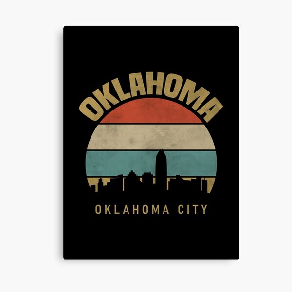 USA Artwork Prints Souvenir Gift from Oklahoma Vintage Poster Digital Art Posters for Modern Home Decor Oklahoma City Travel Print