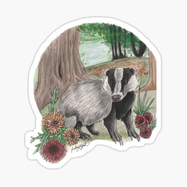 Item preview, Cute Badger designed and sold by FrenchiefArtDsn.