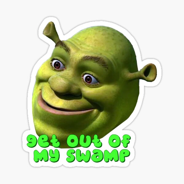 Funny Shrek Green M&M Waterproof Sticker 