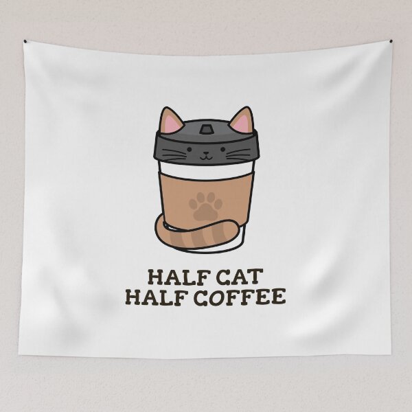 Item preview, Half Cat Half Coffee designed and sold by AmazingViews.